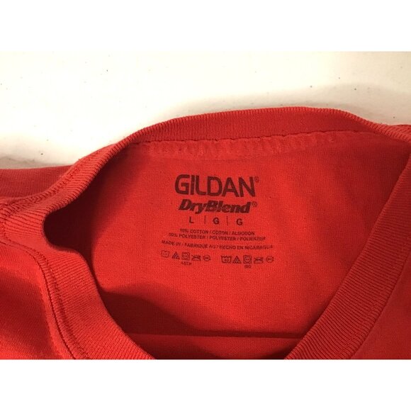 GILDAN- MENS SHORT SLEEVE GHRAPHIC FRONT 100% COTTON T-SHIRT SIZE LARGE - Picture 3 of 6